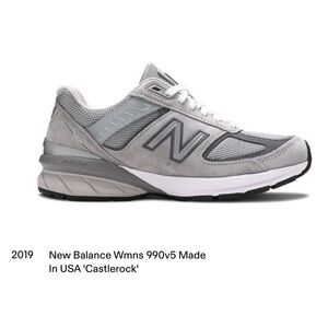 New Balance 990v5 Grey castle rock Made in USA Sneakers Womens 8 Mens 6.5